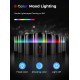 Waterless Diffuser for Essential Oil: Mini Battery Scent Diffuser for Room&Home&Car with 9 Colors LED Light - Aroma Cool Mist Obsidian Black