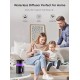 Waterless Diffuser for Essential Oil: Mini Battery Scent Diffuser for Room&Home&Car with 9 Colors LED Light - Aroma Cool Mist Obsidian Black