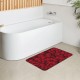 Roses Flower Bathroom Rugs, Non Slip Rubber Cute Bath Mat Bathmat Shower