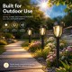 12 Pack Solar Lights Outdoor, Solar Pathway Lights Auto On/Off Waterproof Garden Landscape Lighting for Path, Yard, Walkway, Driveway Decor