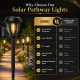 12 Pack Solar Lights Outdoor, Solar Pathway Lights Auto On/Off Waterproof Garden Landscape Lighting for Path, Yard, Walkway, Driveway Decor