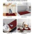 Red Black Plaid Bath Mat Rug Quick Dry Absorbent Rubber Backed Bathroom Mat Buffalo Check Geometric