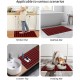 Red Black Plaid Bath Mat Rug Quick Dry Absorbent Rubber Backed Bathroom Mat Buffalo Check Geometric